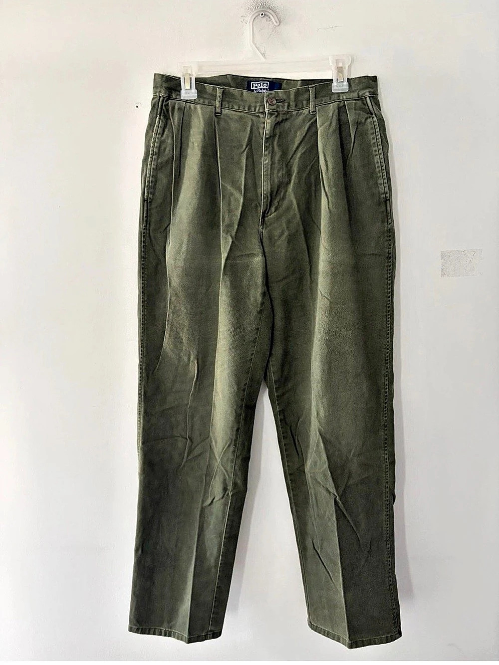 Vintage Polo Ralph Lauren Authentic Dry Goods Pleated Chino Pants Size 32